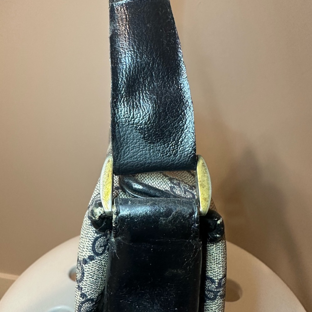 Gucci Monogram Blue and Black Shoulder Bag - Picture 5 of 11